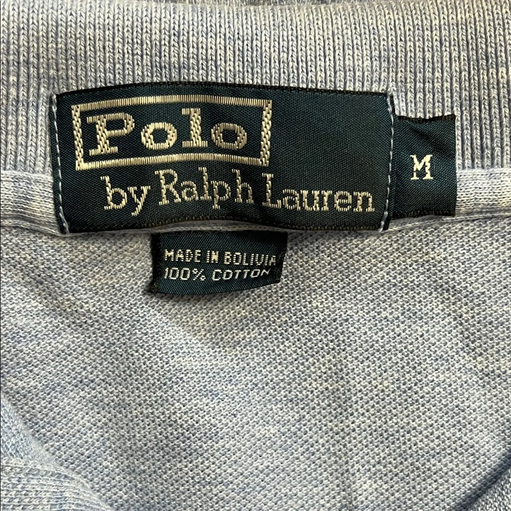 Polo Ralph Lauren Light Blue Long Sleeve Polo Shirt Mens Size Medium